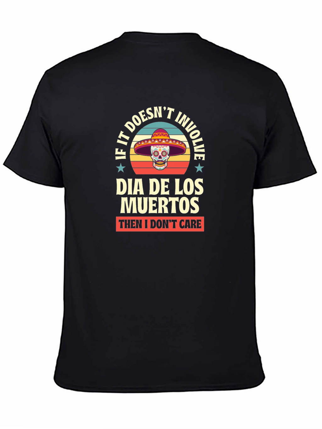 Dia De Los Muertos T-Shirt - Skull Sombrero Tee