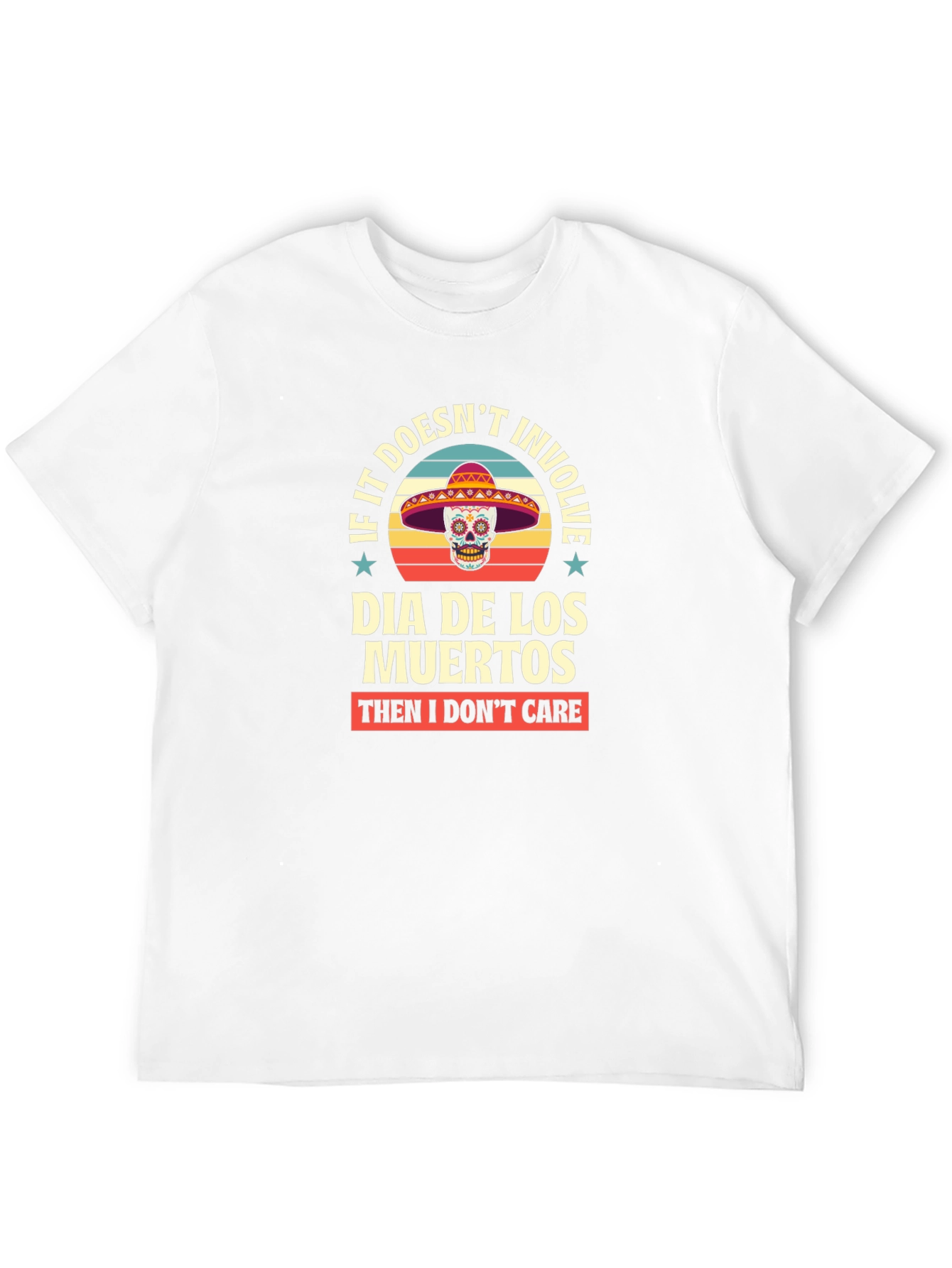 Dia De Los Muertos T-Shirt - Skull Sombrero Tee