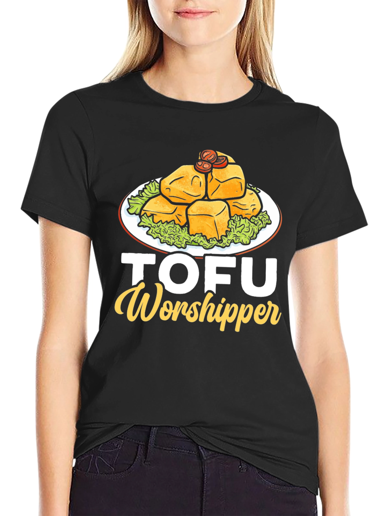 Tofu Worshipper Graphic T-Shirt - Vegan Friendly Apparel