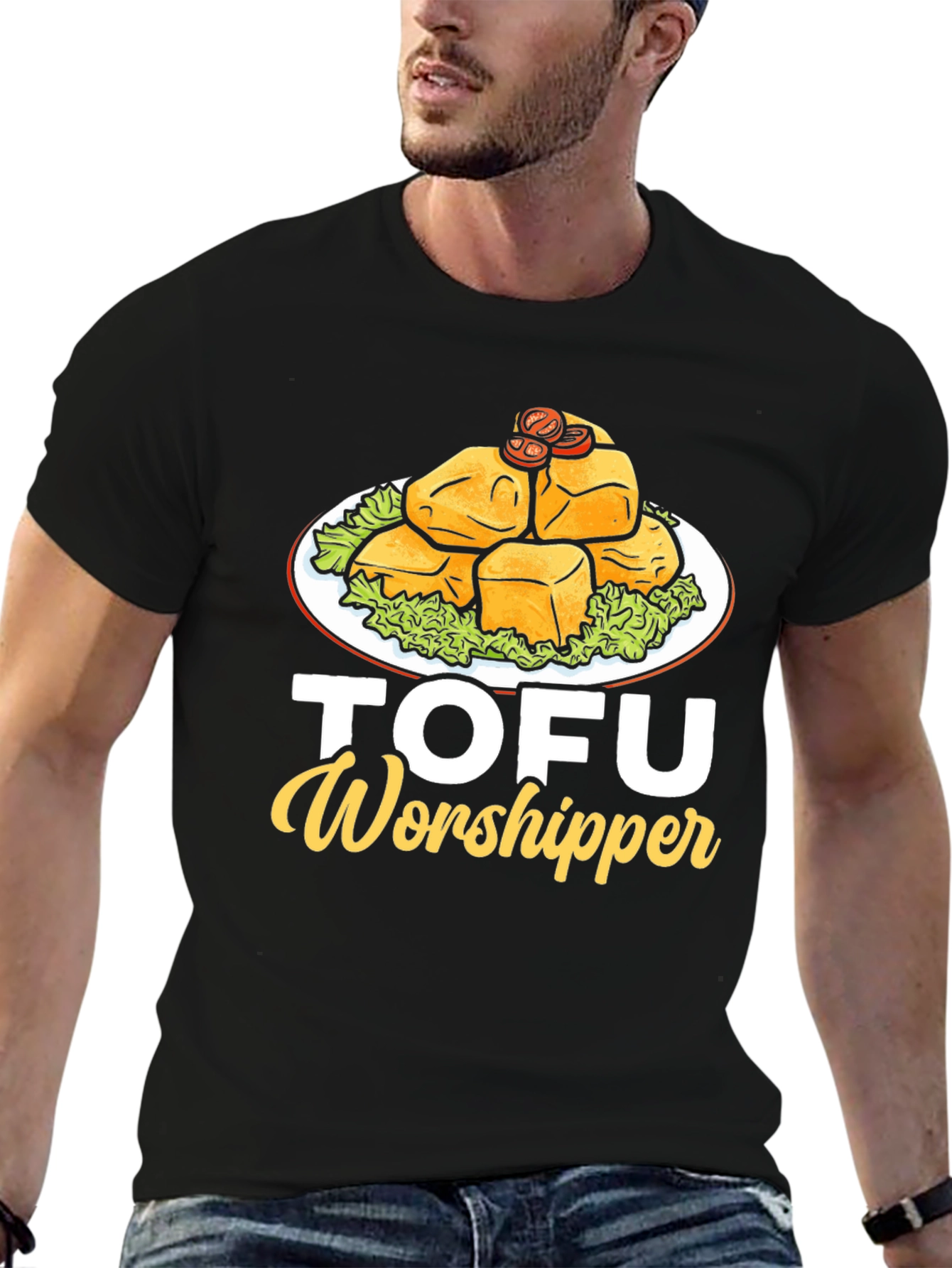 Tofu Worshipper Graphic T-Shirt - Vegan Friendly Apparel