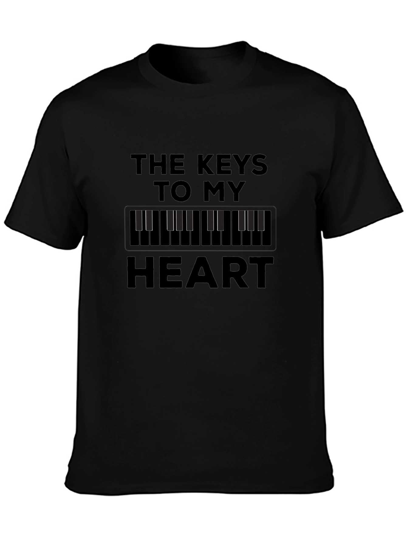 The Keys to My Heart Piano Graphic T-Shirt