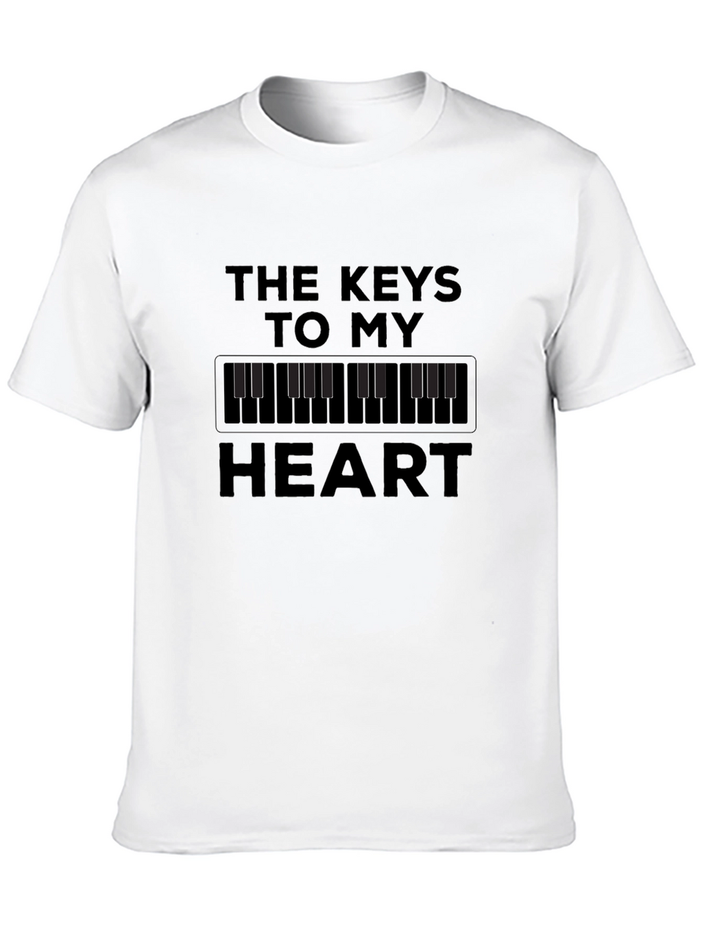 The Keys to My Heart Piano Graphic T-Shirt