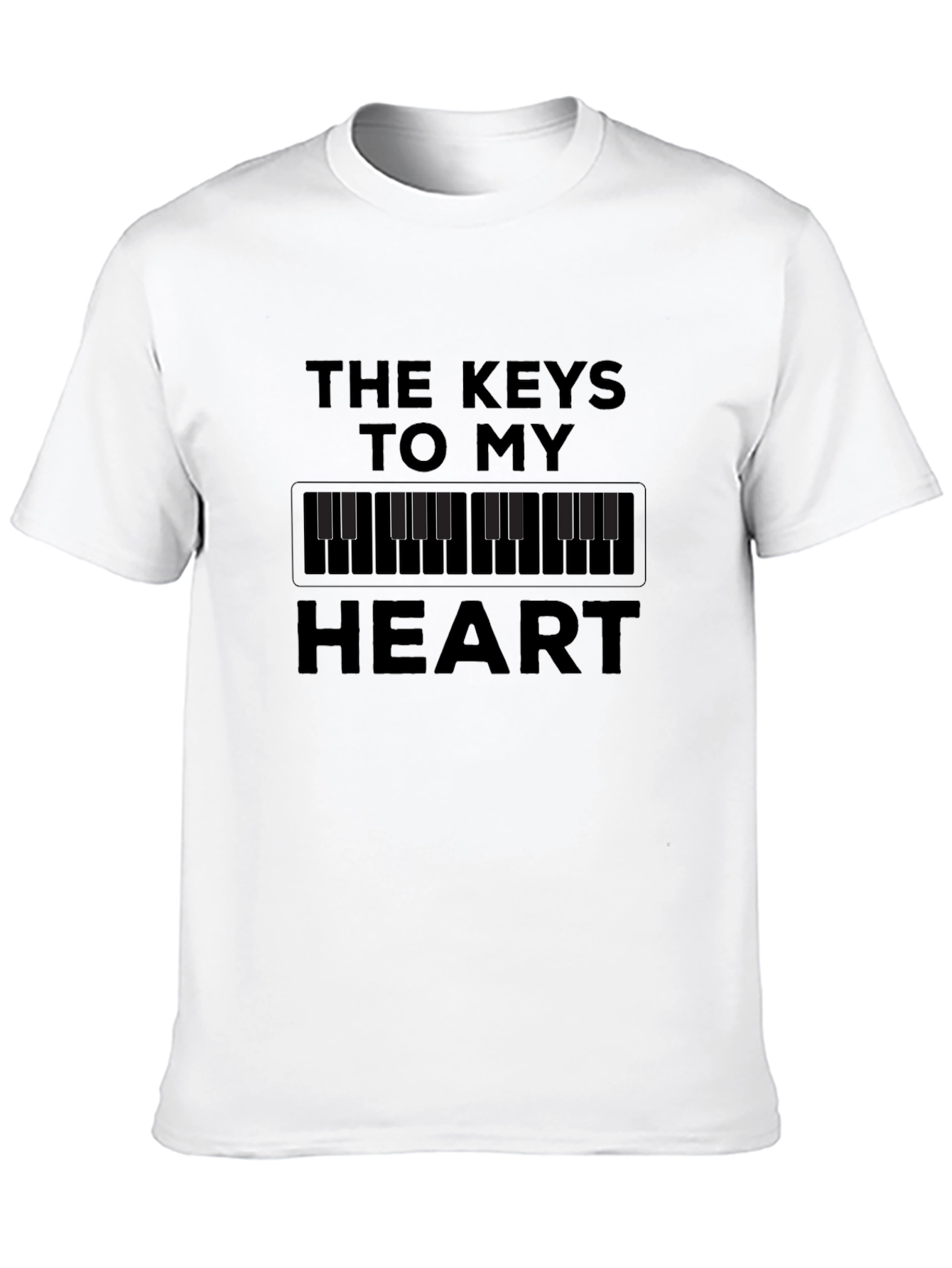 The Keys to My Heart Piano Graphic T-Shirt