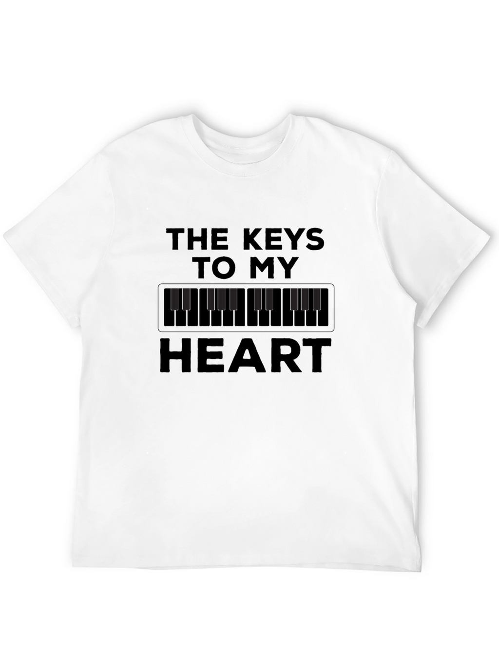The Keys to My Heart Piano Graphic T-Shirt