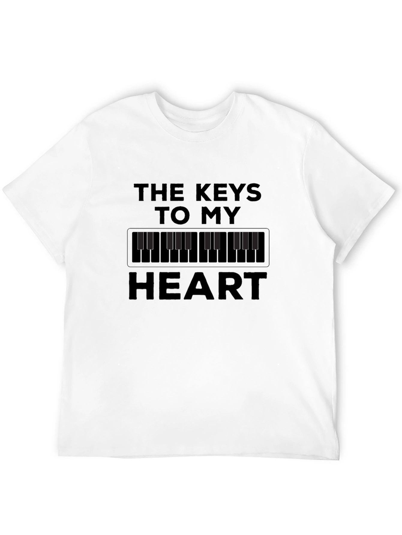 The Keys to My Heart Piano Graphic T-Shirt