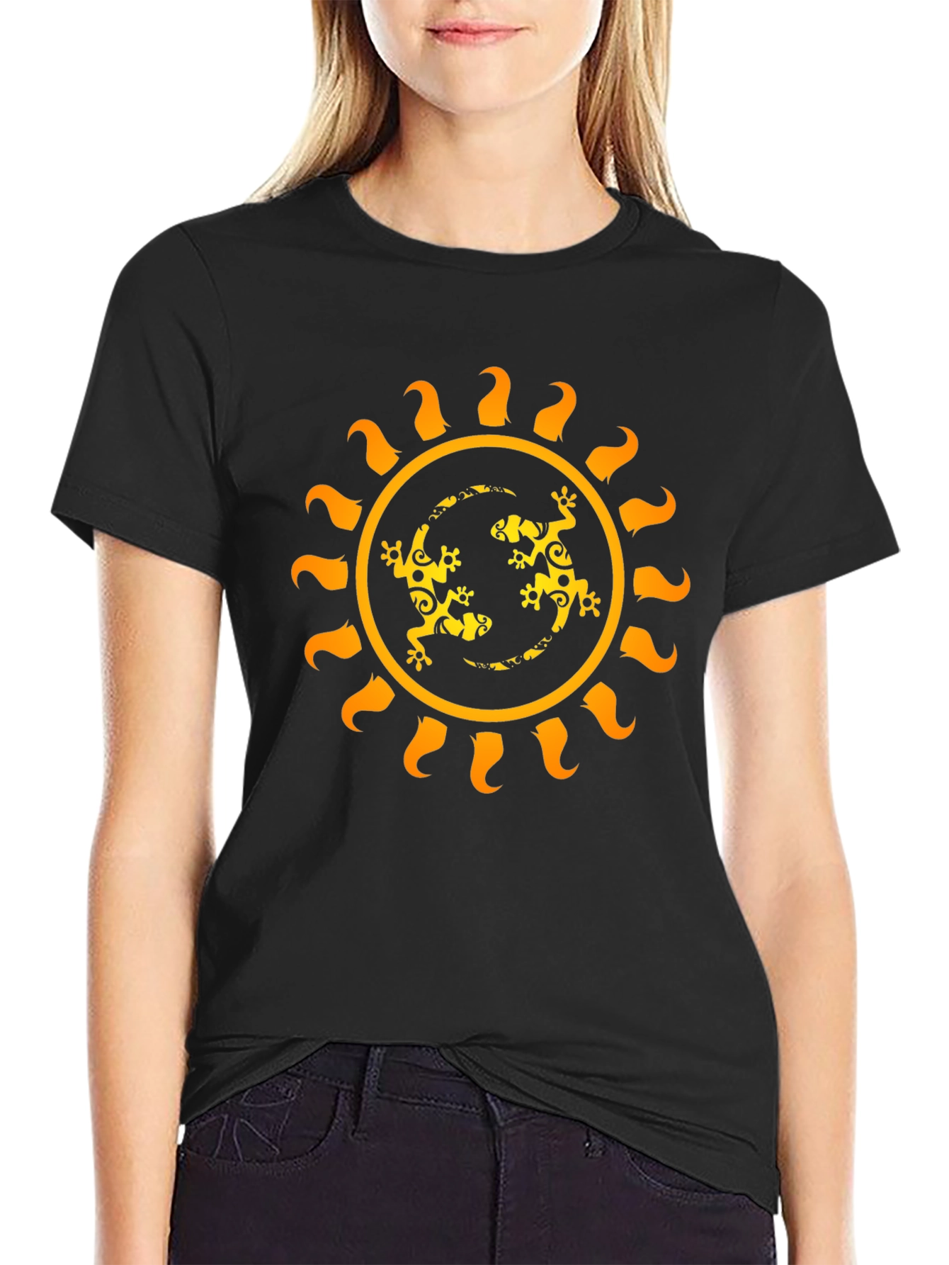Lizard Sun Graphic T-Shirt - Stylish & Unique!