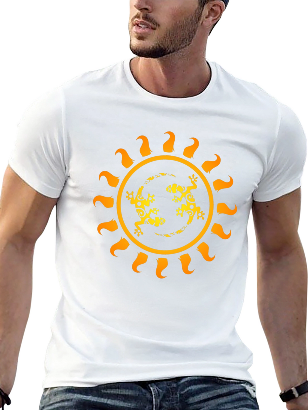 Lizard Sun Graphic T-Shirt - Stylish & Unique!