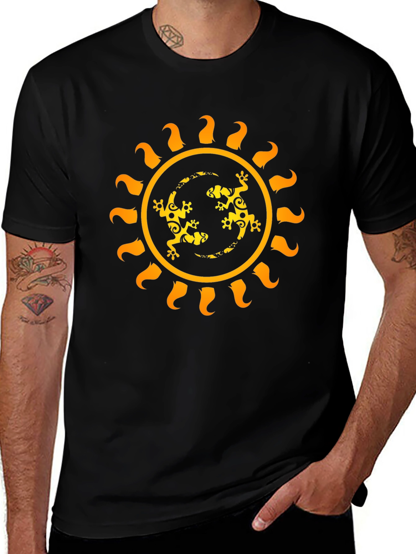 Lizard Sun Graphic T-Shirt - Stylish & Unique!