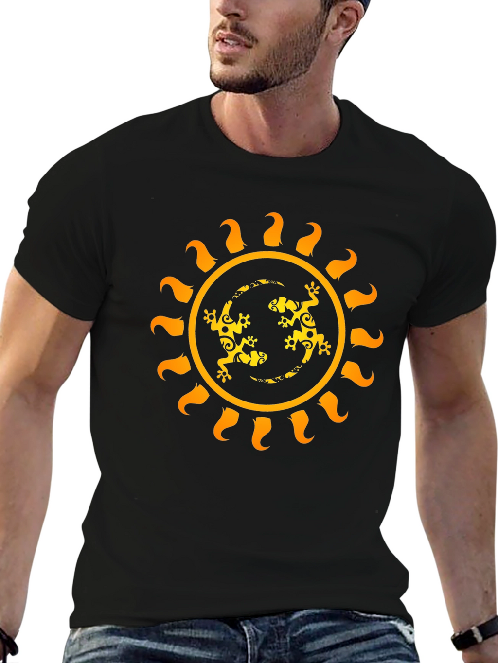 Lizard Sun Graphic T-Shirt - Stylish & Unique!