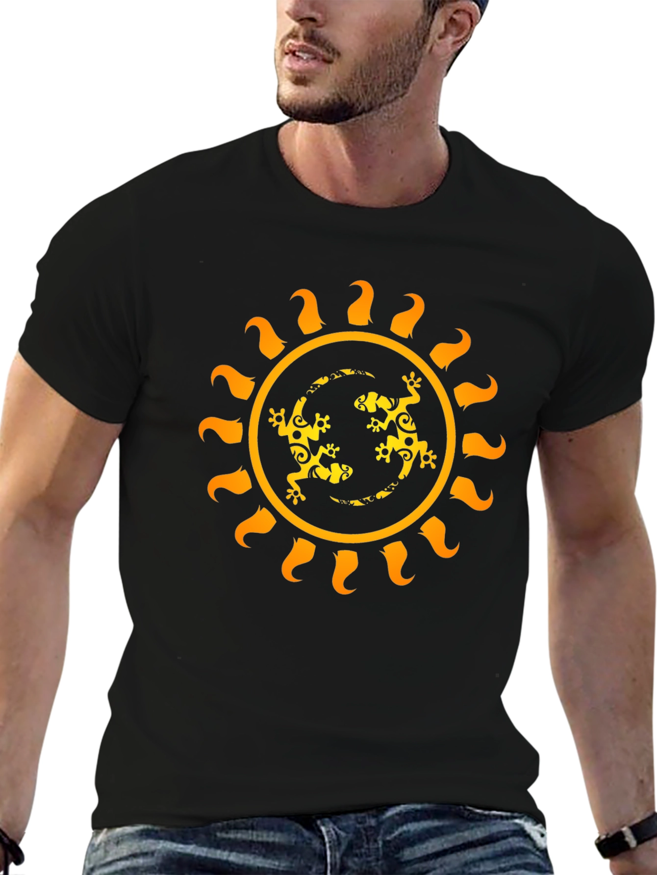 Lizard Sun Graphic T-Shirt - Stylish & Unique!
