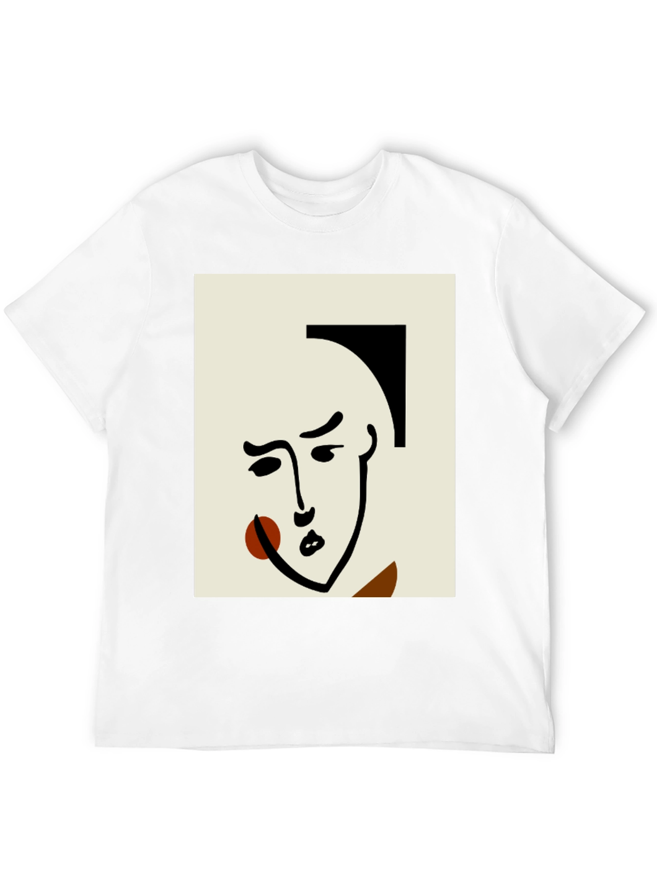 Abstract Art Face Black T-Shirt