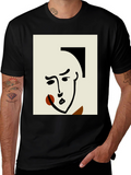 Abstract Art Face Black T-Shirt