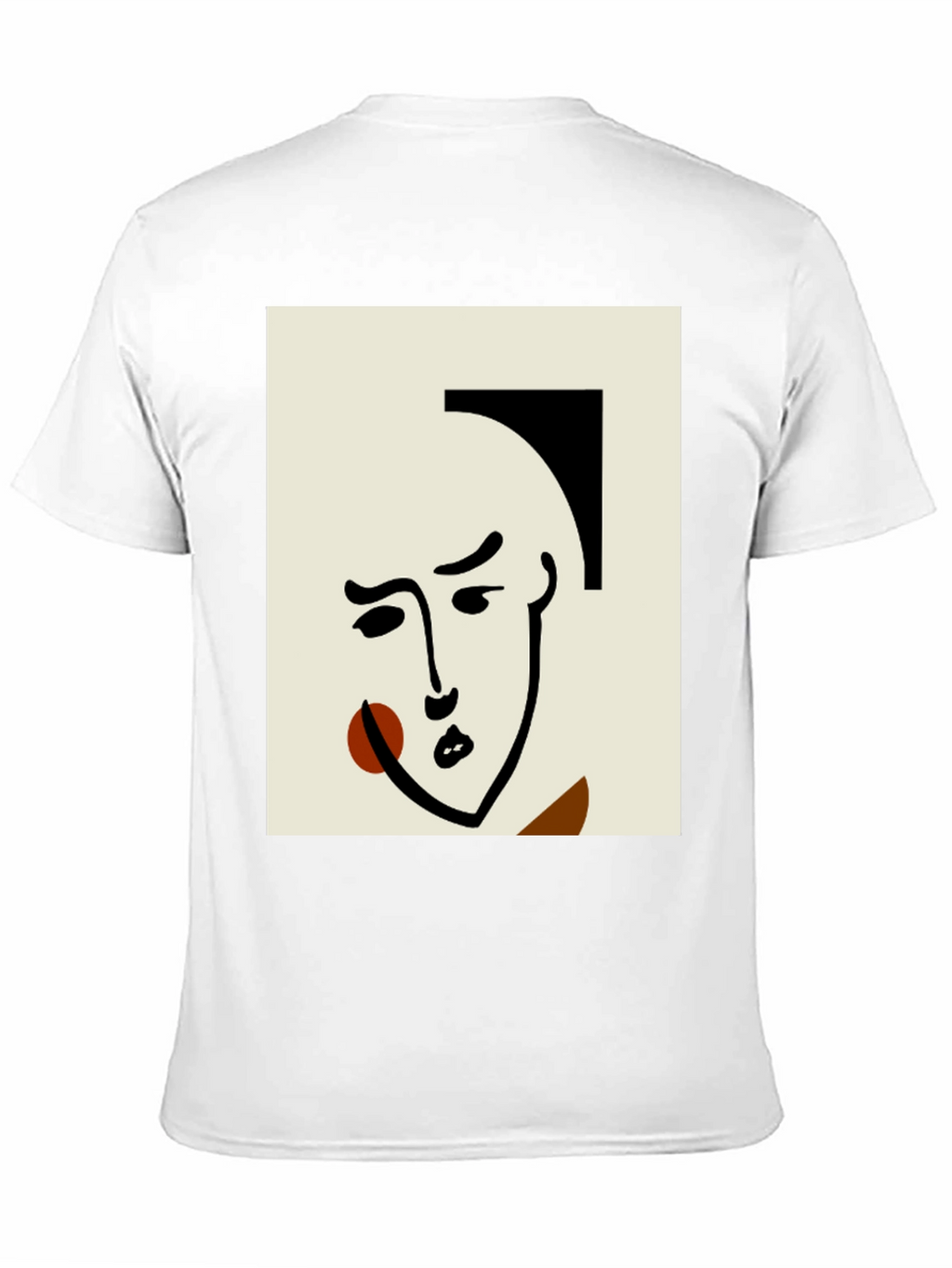 Abstract Art Face Black T-Shirt