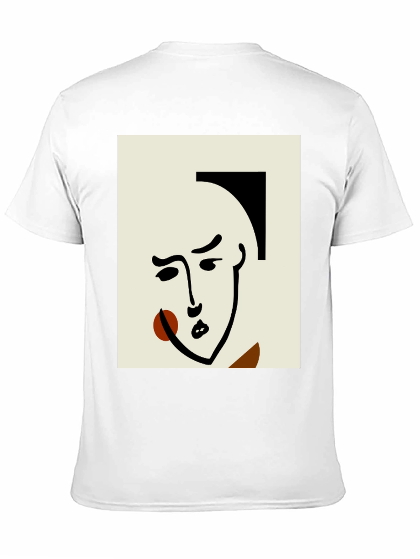 Abstract Art Face Black T-Shirt