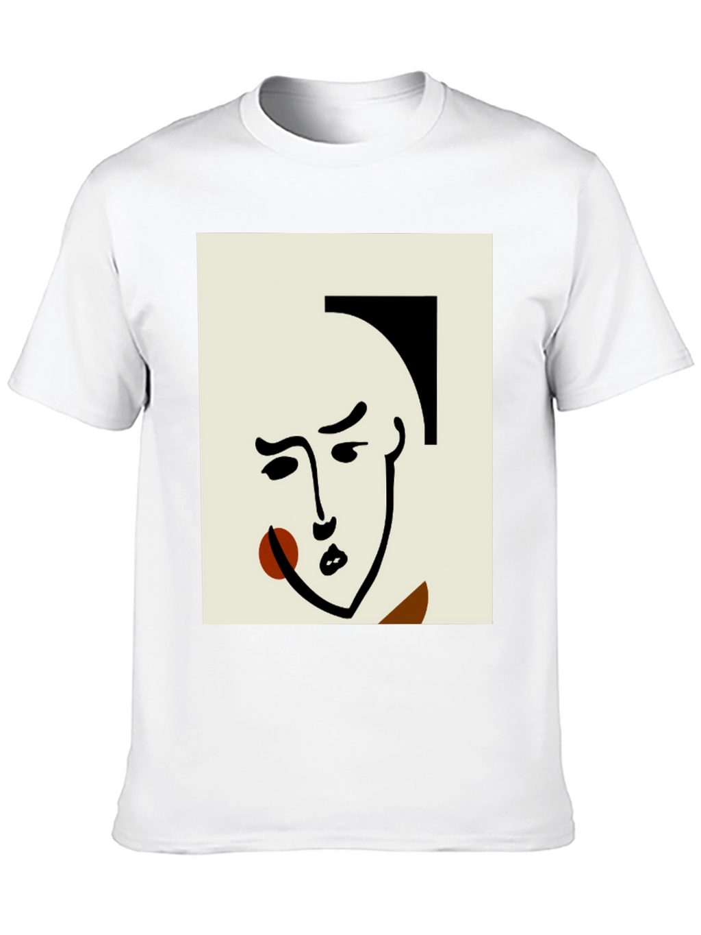 Abstract Art Face Black T-Shirt