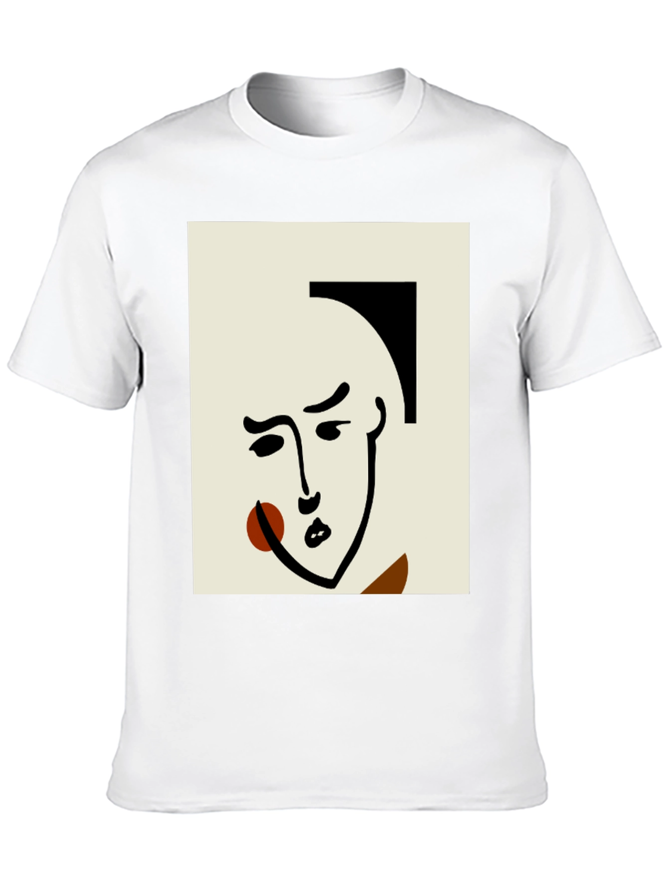 Abstract Art Face Black T-Shirt