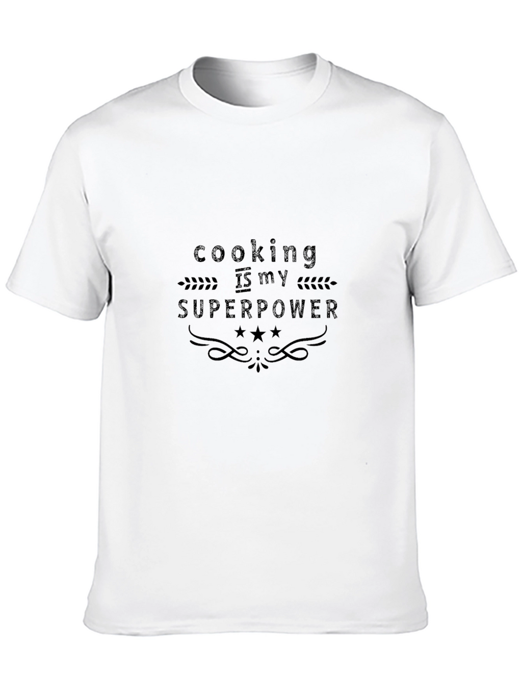 Cooking is My Superpower Black T-Shirt