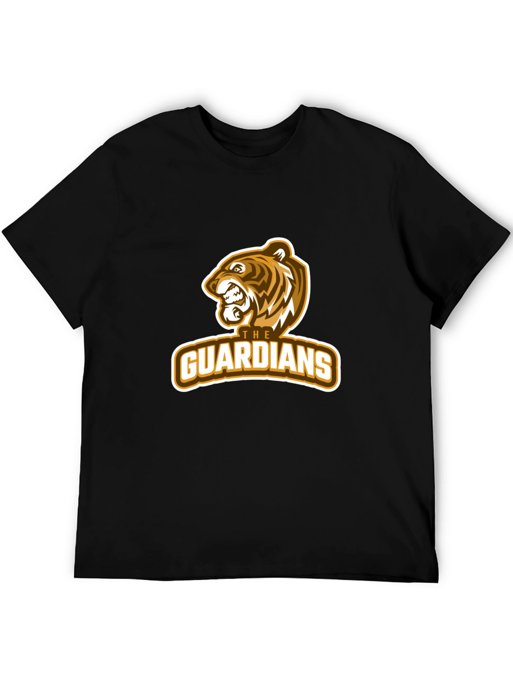 Guardians Tiger Graphic Black T-Shirt