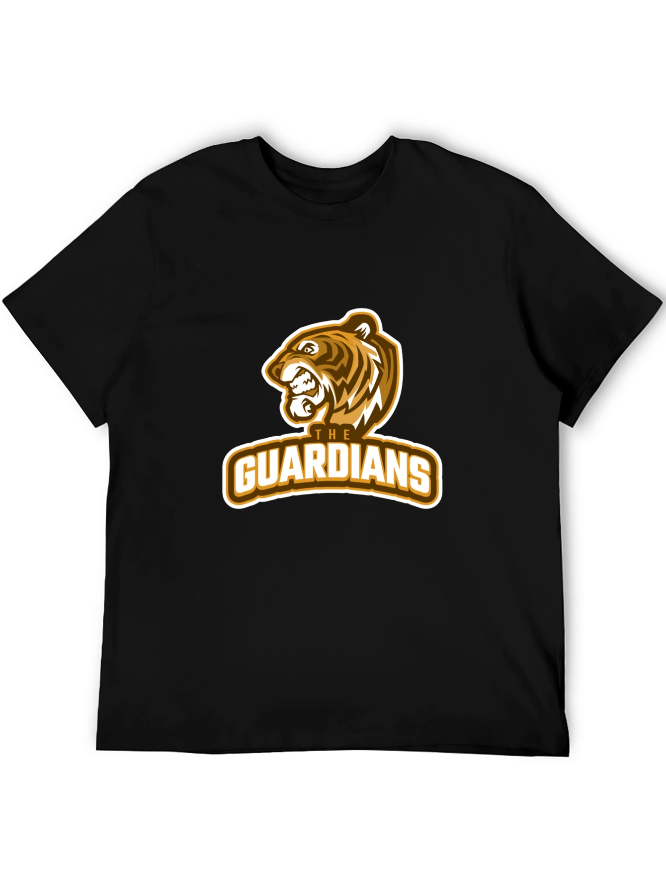 Guardians Tiger Graphic Black T-Shirt