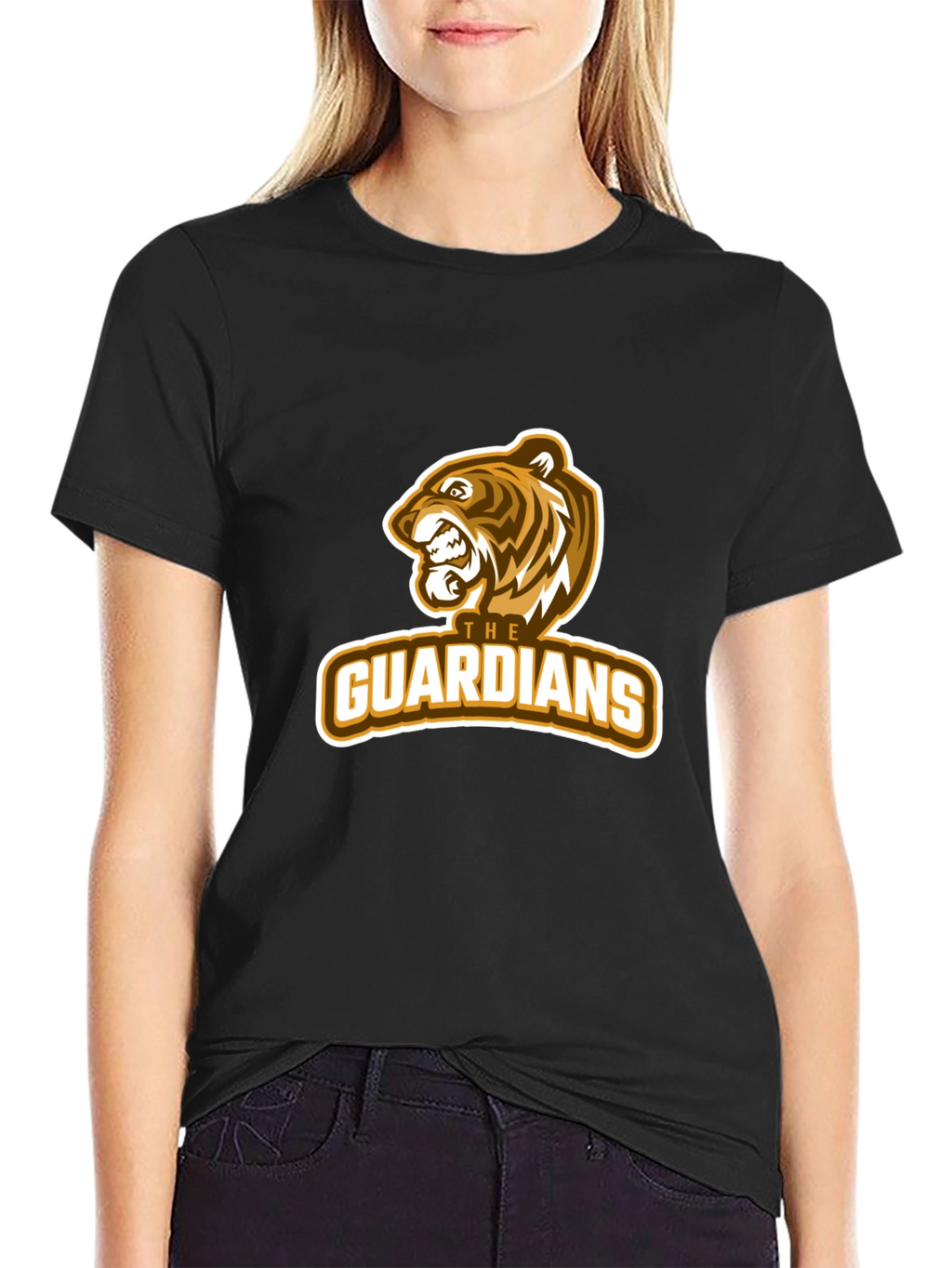 Guardians Tiger Graphic Black T-Shirt