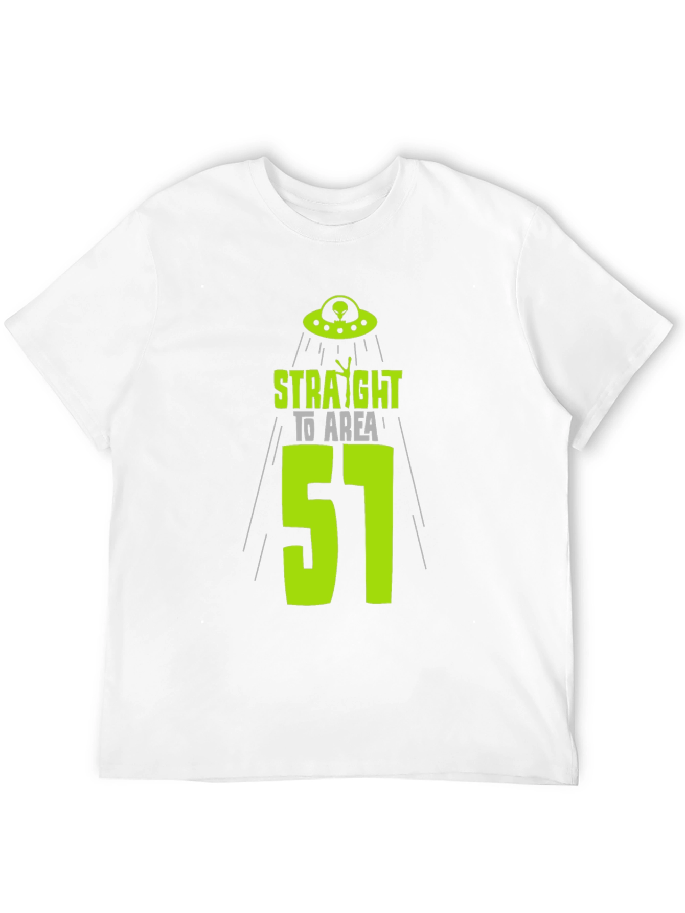 Area 51 Alien T-Shirt - Black Cotton UFO Design