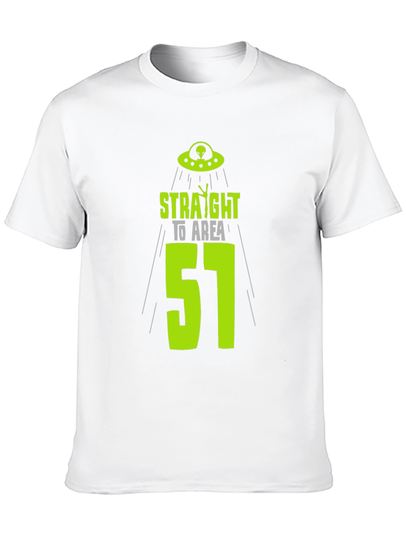 Area 51 Alien T-Shirt - Black Cotton UFO Design