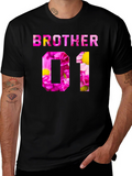Brother Floral Print Black T-Shirt