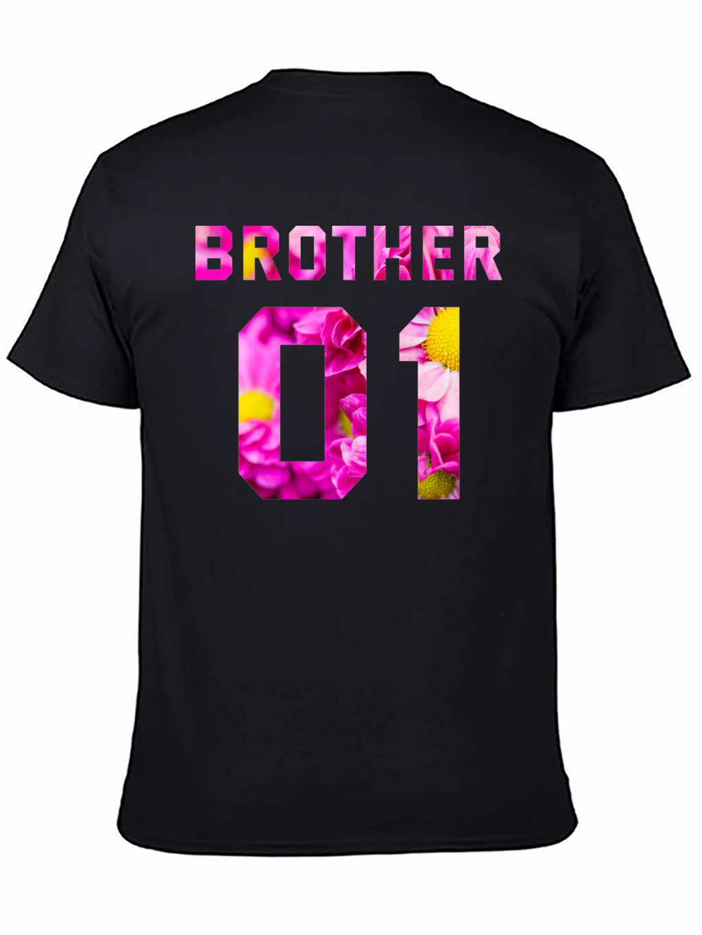 Brother Floral Print Black T-Shirt