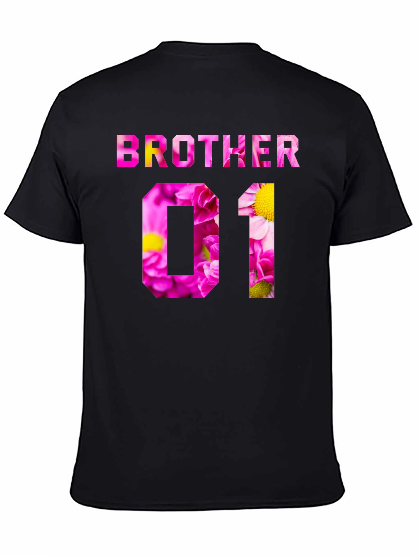 Brother Floral Print Black T-Shirt