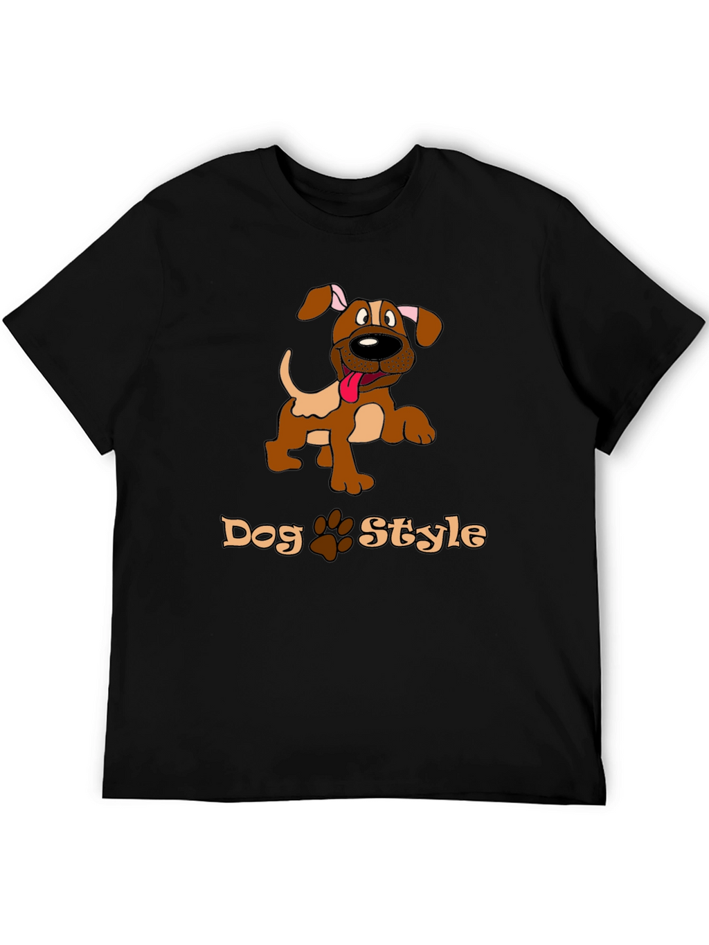 Dog Style Graphic Print T-Shirt