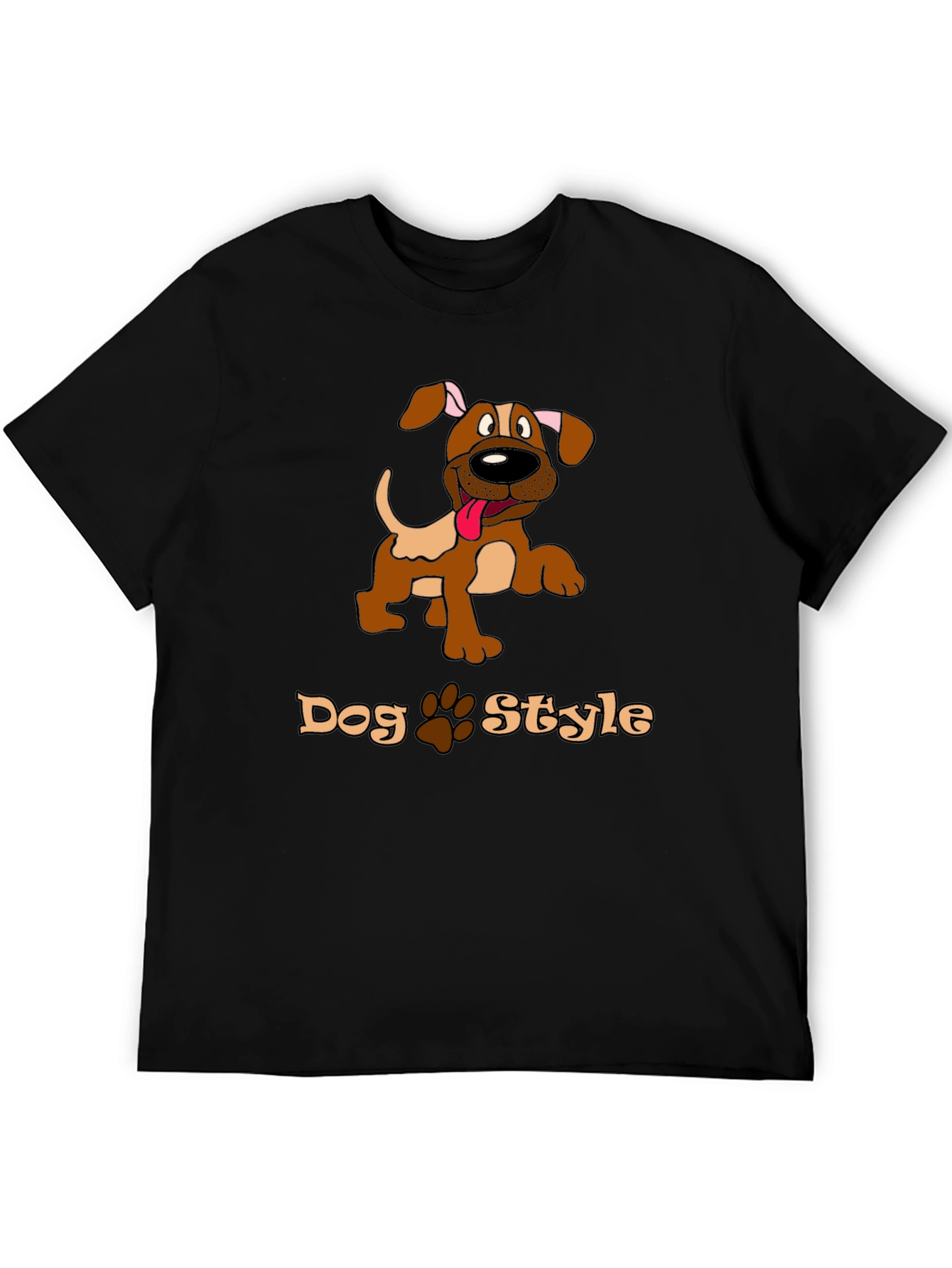 Dog Style Graphic Print T-Shirt