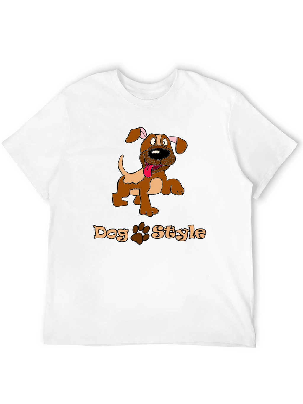 Dog Style Graphic Print T-Shirt