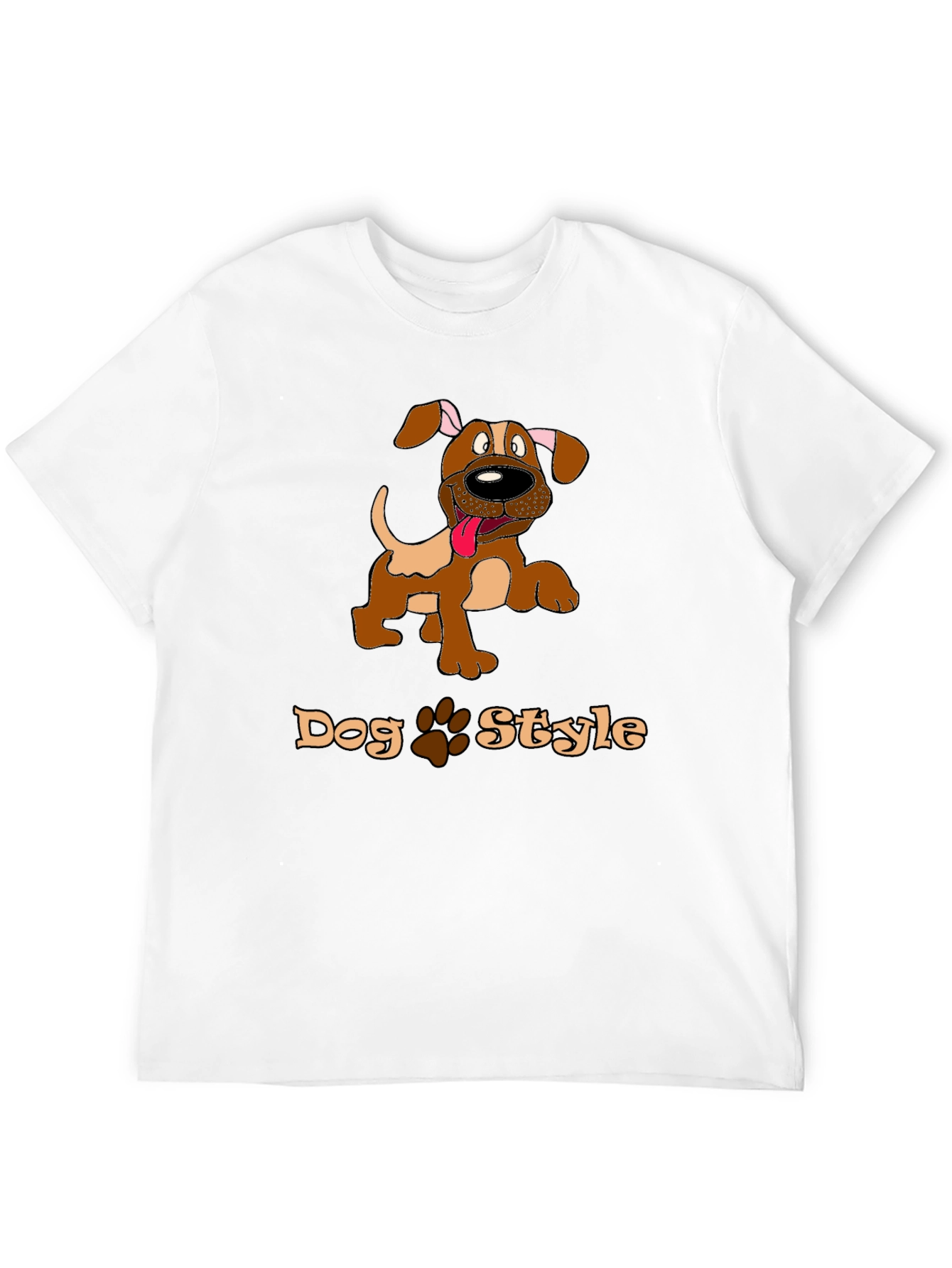 Dog Style Graphic Print T-Shirt