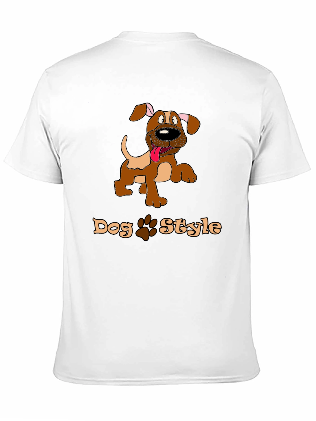 Dog Style Graphic Print T-Shirt