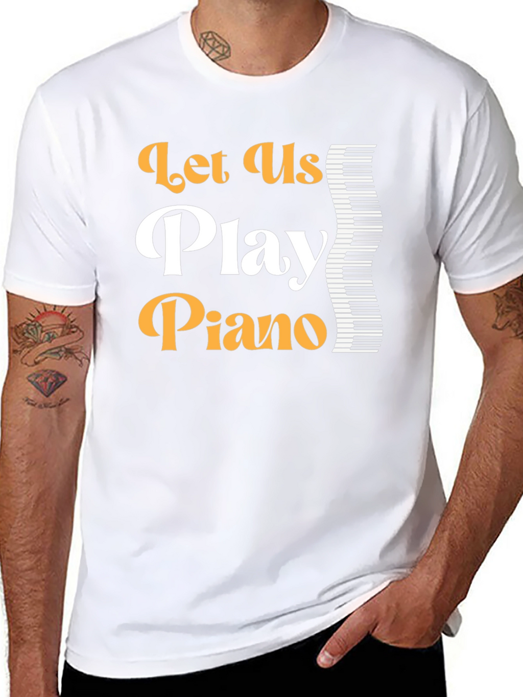 Lets Play Piano Graphic T-Shirt