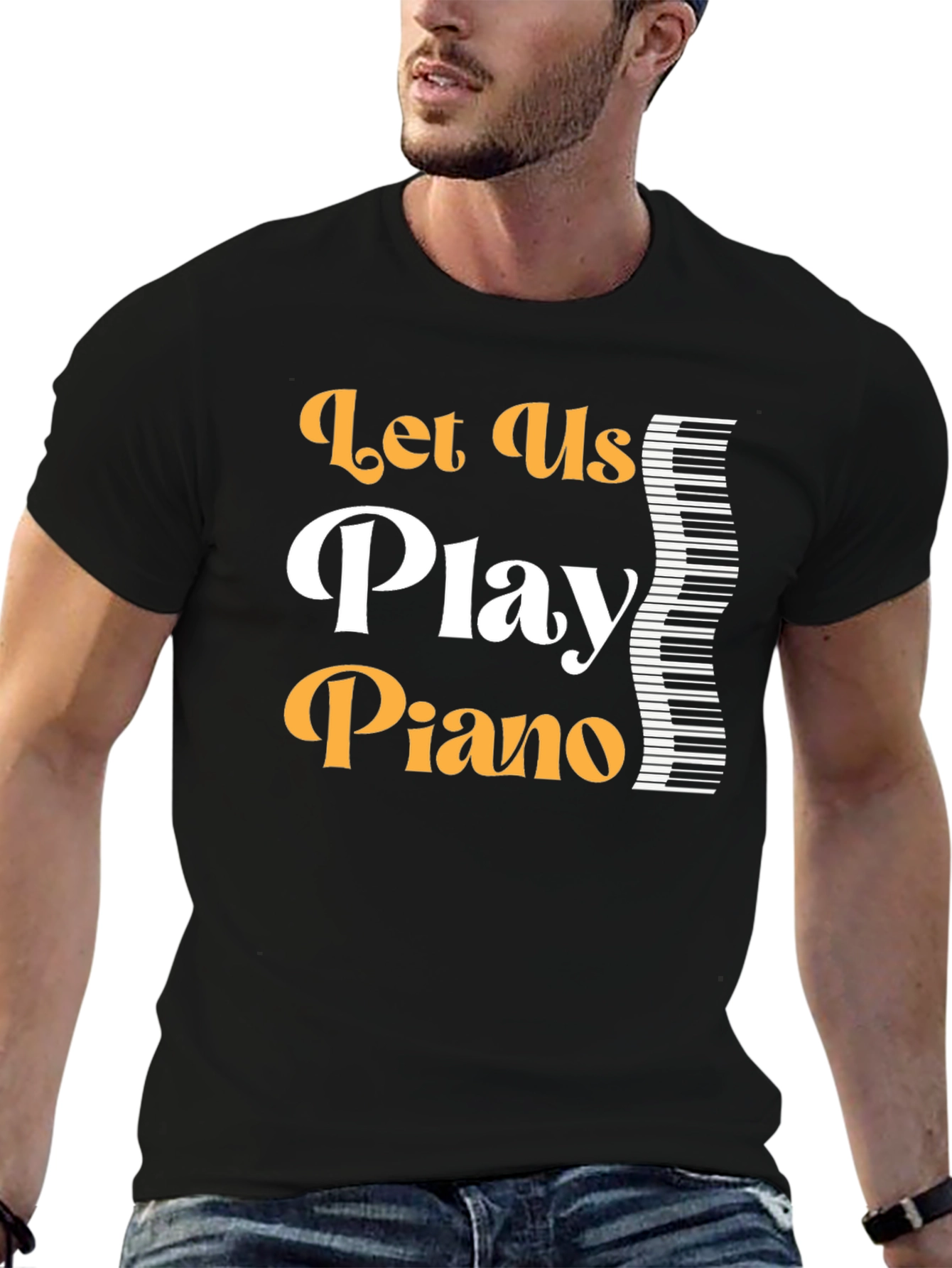 Lets Play Piano Graphic T-Shirt