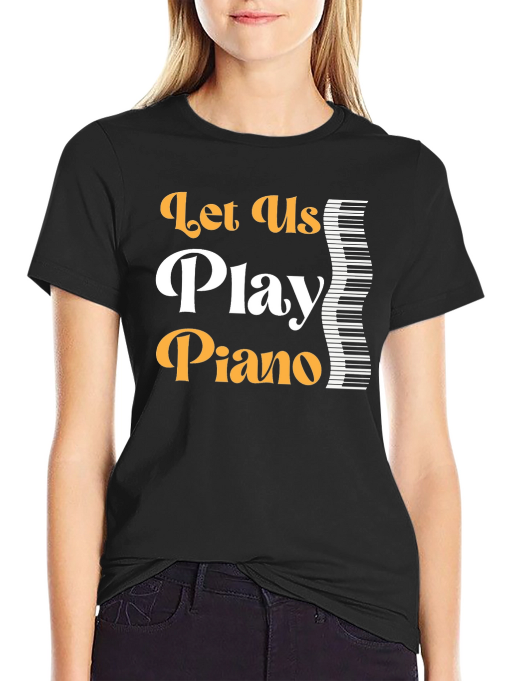 Lets Play Piano Graphic T-Shirt