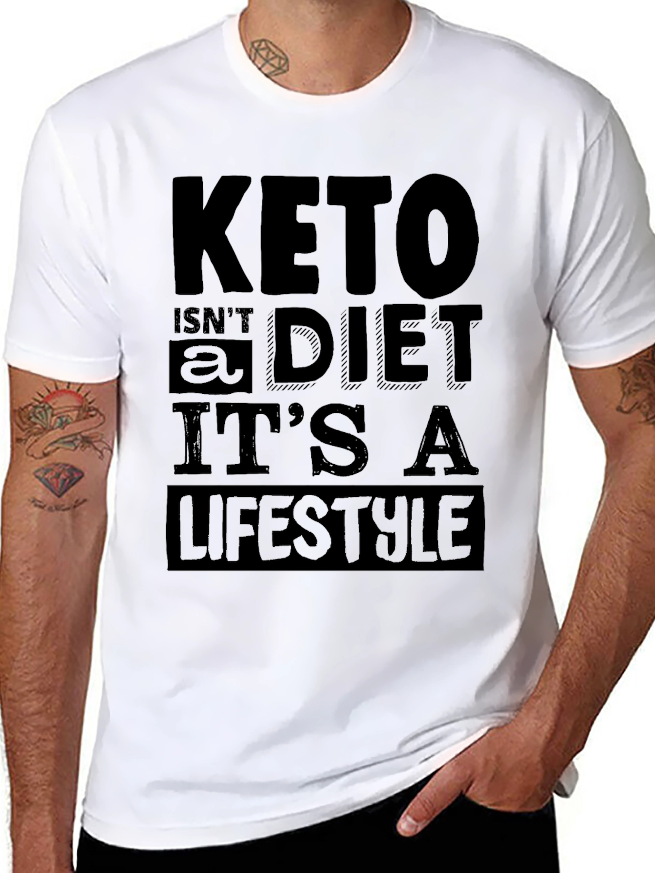 Keto Lifestyle T-Shirt - Black Graphic Tee