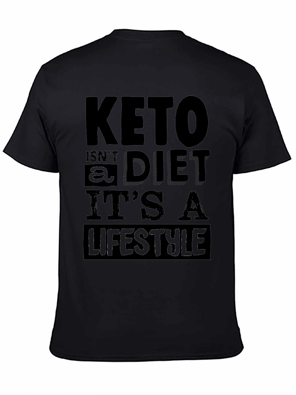 Keto Lifestyle T-Shirt - Black Graphic Tee