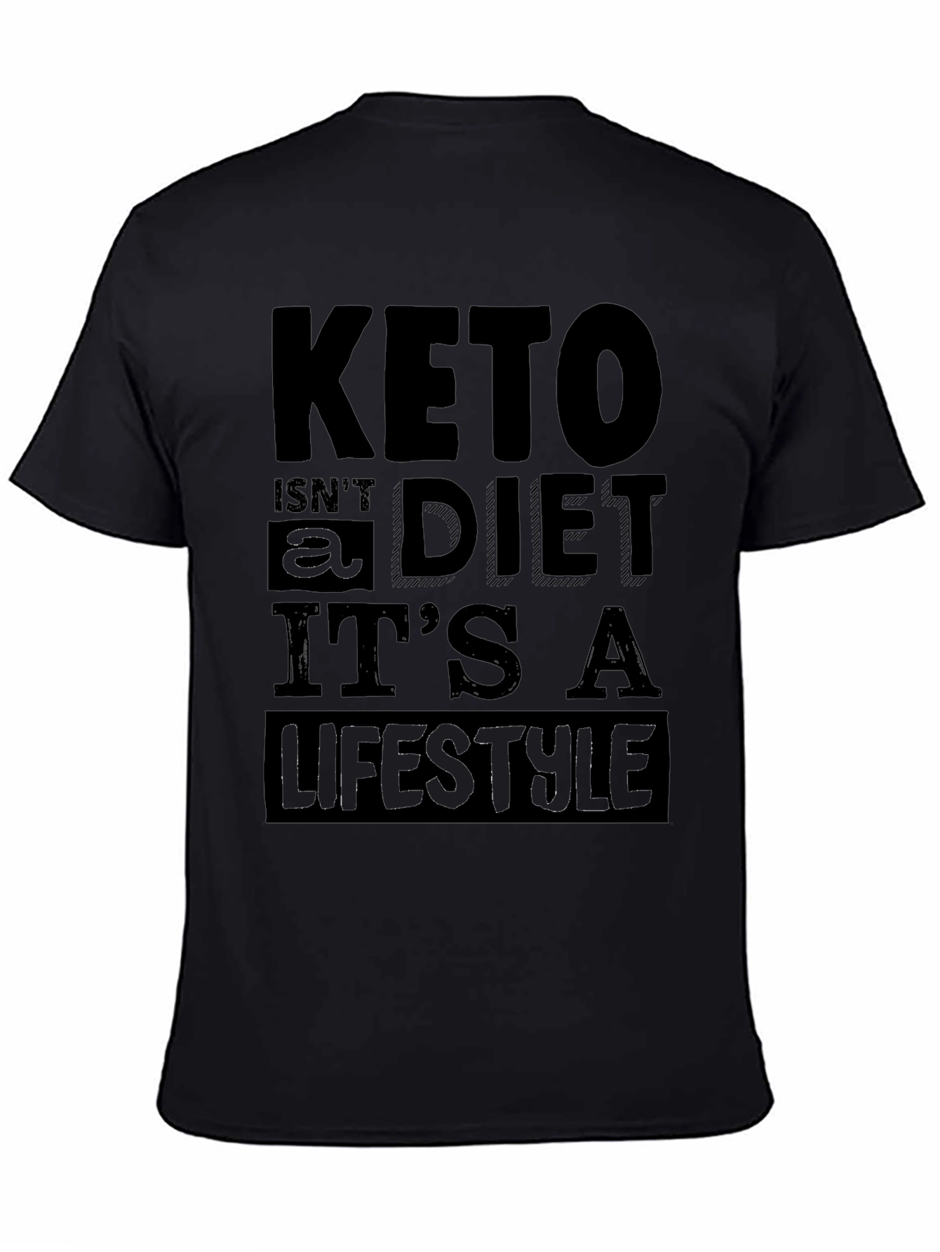 Keto Lifestyle T-Shirt - Black Graphic Tee