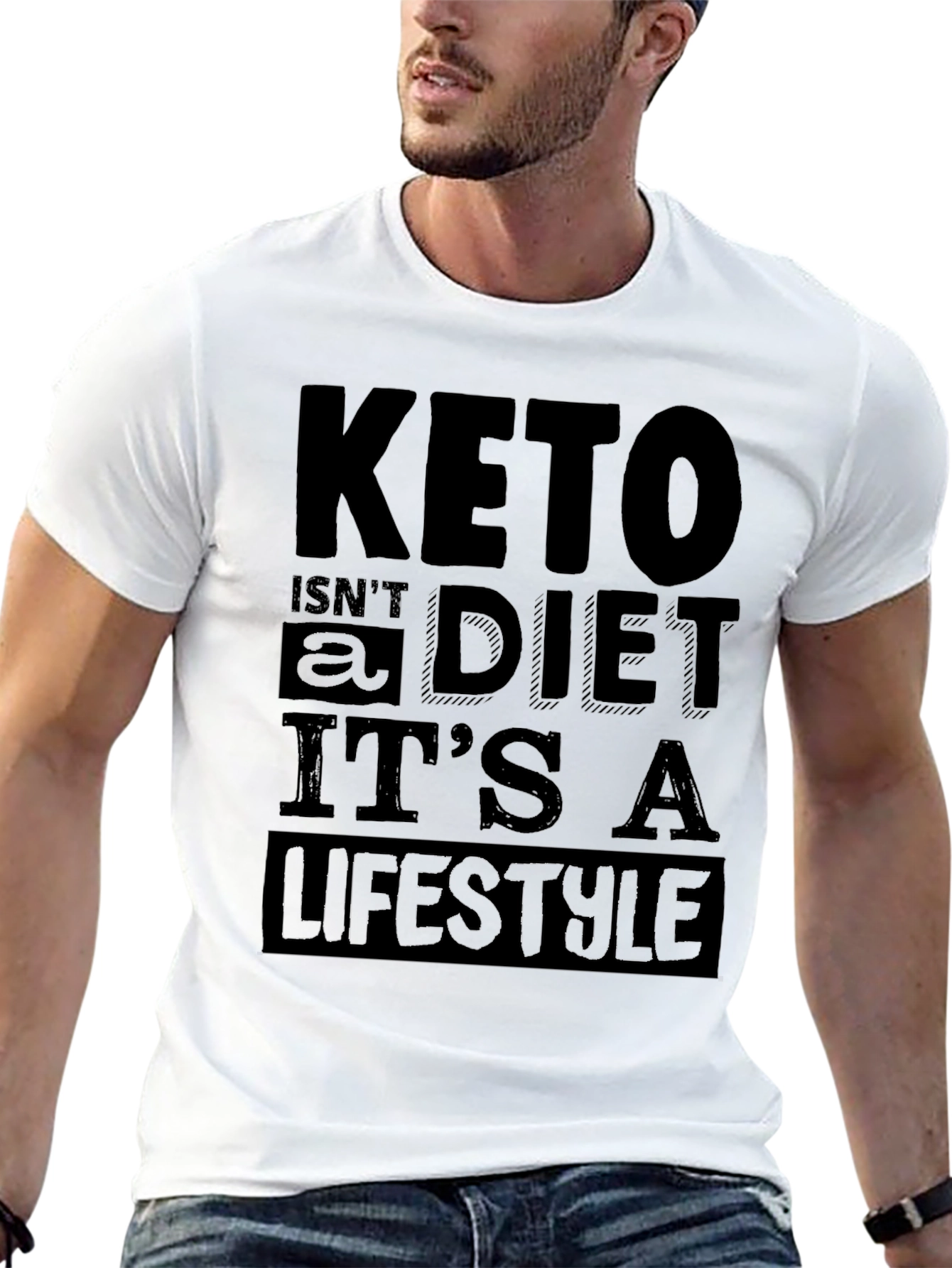 Keto Lifestyle T-Shirt - Black Graphic Tee