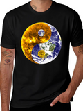 Yin Yang Earth & Sun Graphic T-Shirt