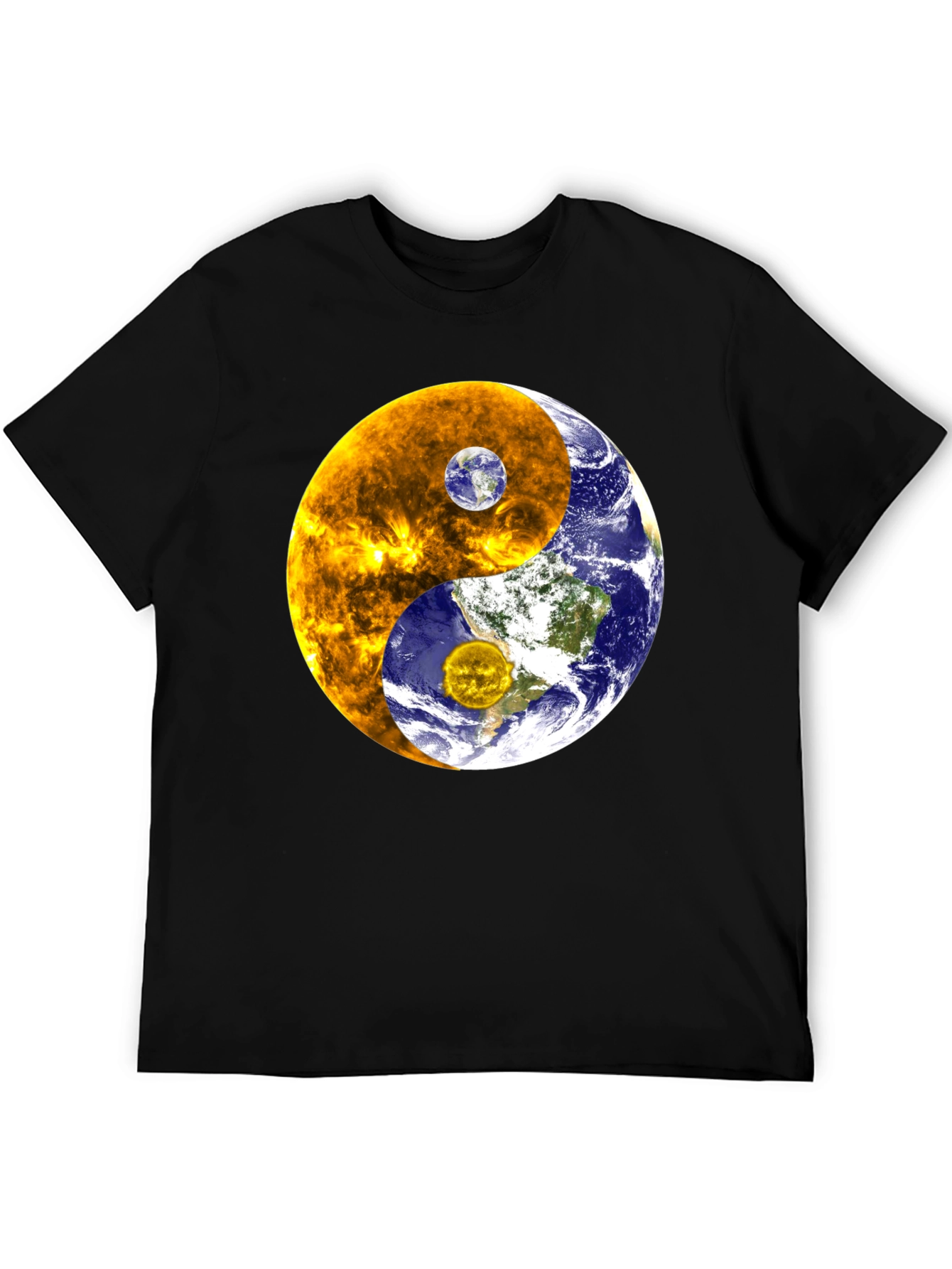 Yin Yang Earth & Sun Graphic T-Shirt
