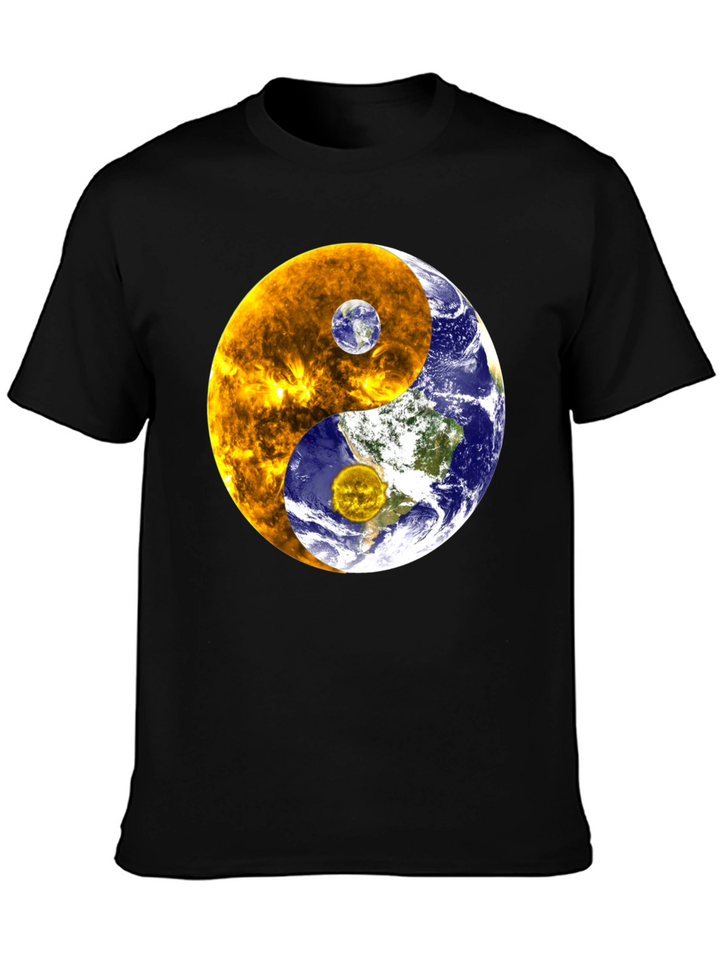 Yin Yang Earth & Sun Graphic T-Shirt