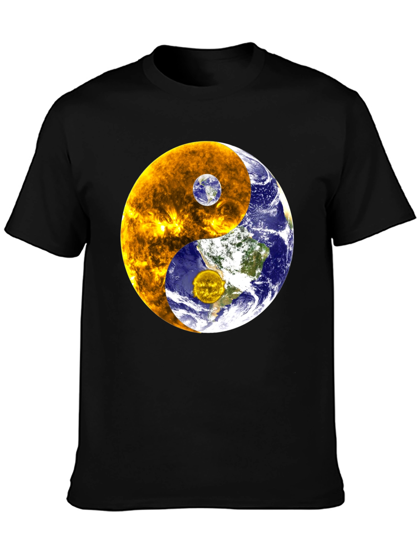 Yin Yang Earth & Sun Graphic T-Shirt