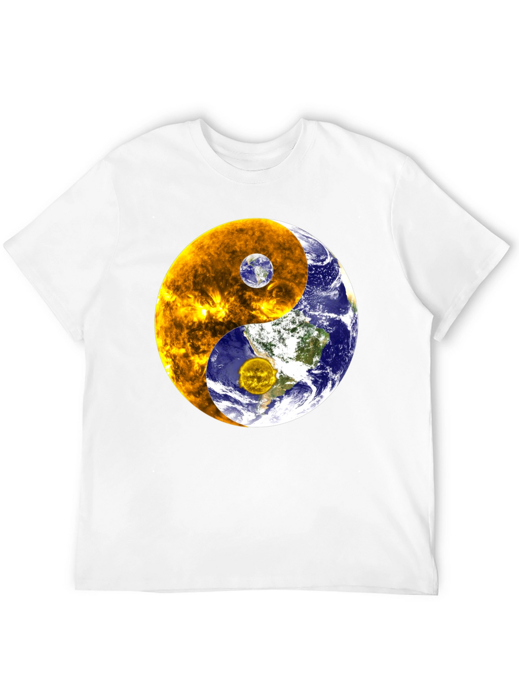 Yin Yang Earth & Sun Graphic T-Shirt