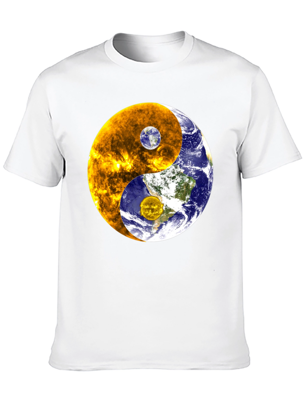 Yin Yang Earth & Sun Graphic T-Shirt