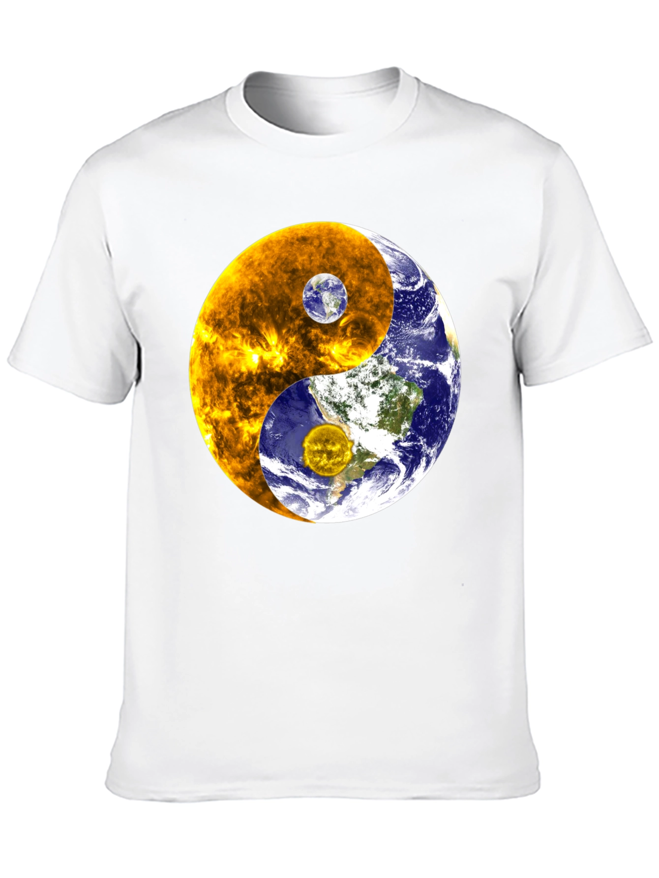 Yin Yang Earth & Sun Graphic T-Shirt