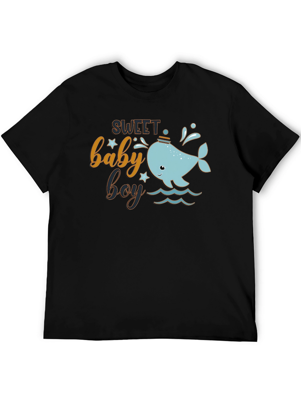 Sweet Baby Boy Whale Graphic T-Shirt