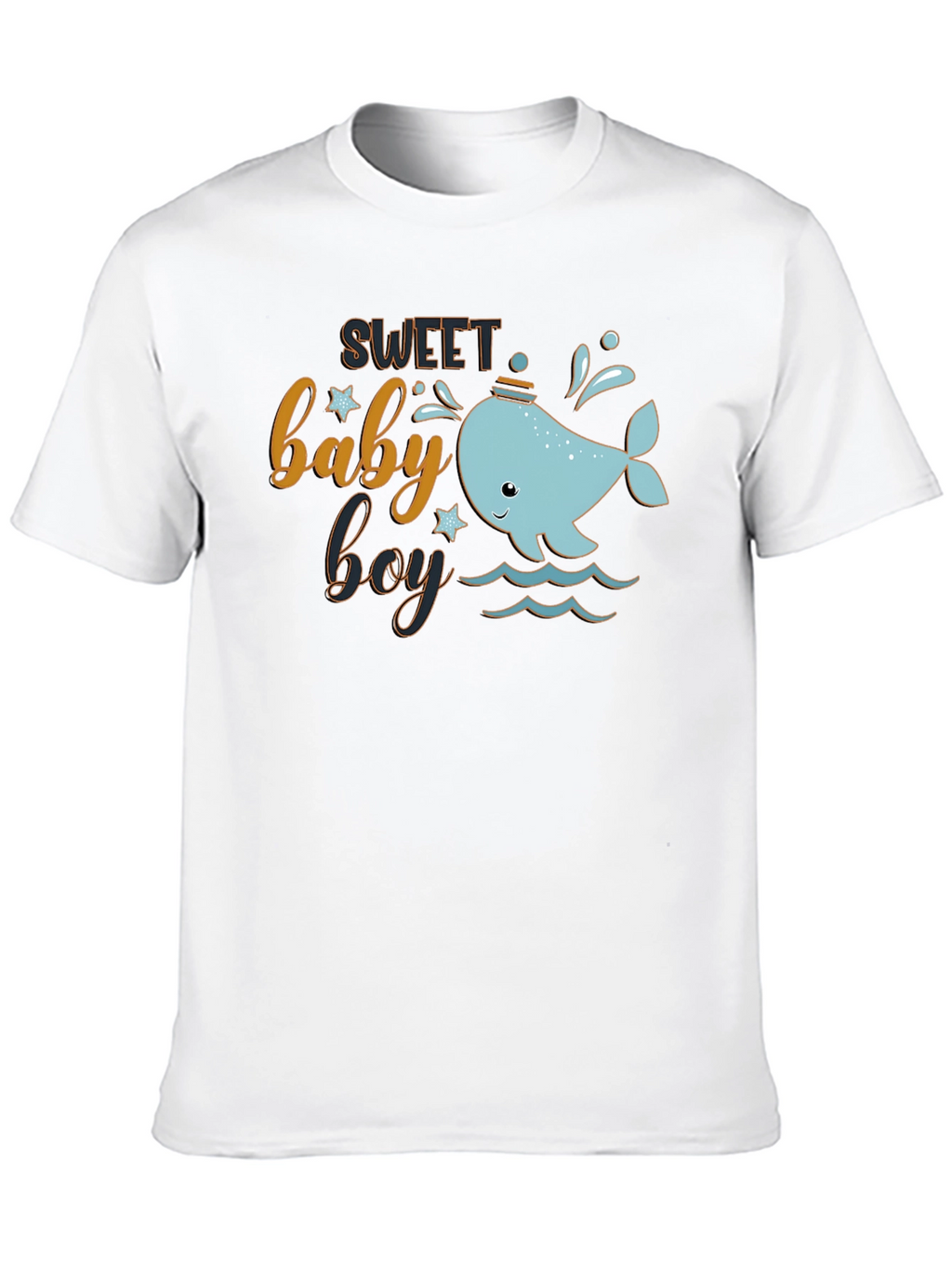 Sweet Baby Boy Whale Graphic T-Shirt